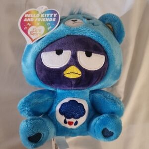 Hello Kitty & Friends x Care Bears Plush – Badtz-Maru as Grumpy Bear